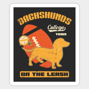 Dachshund American football funny college team Magnet